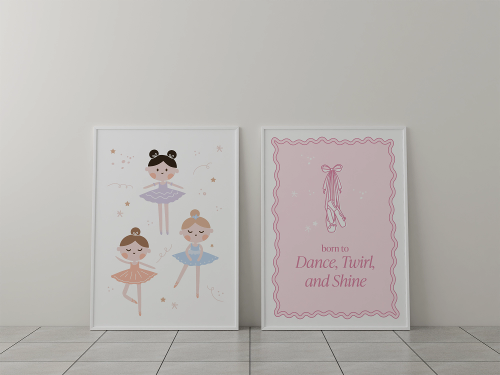 BALLERINA THEME WALL PRINTS