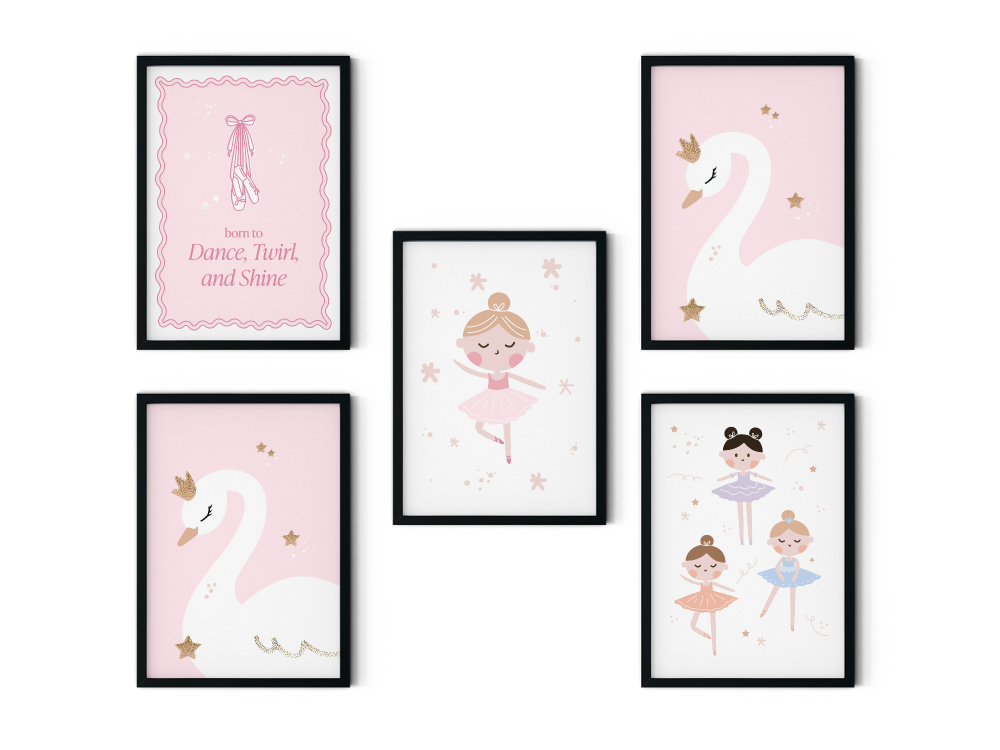 BALLERINA THEME WALL PRINTS